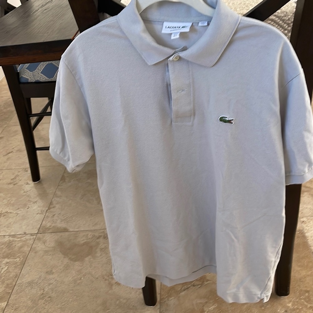 Mens Lacoste Gray Polo